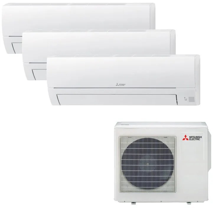 Condizionatore a muro multisplit MITSUBISHI ELECTRIC HR 9 + 9 + 12 17000 BTU classe raffreddamento A++, classe di riscaldamento A+