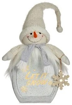 Statua Decorativa Pupazzo di Neve Bianco 15 x 65,5 x 27 cm