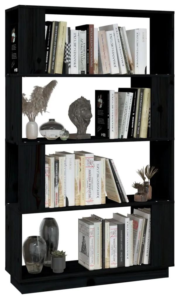 Libreria/divisorio bianco 80x25x132 cm legno massello di pino