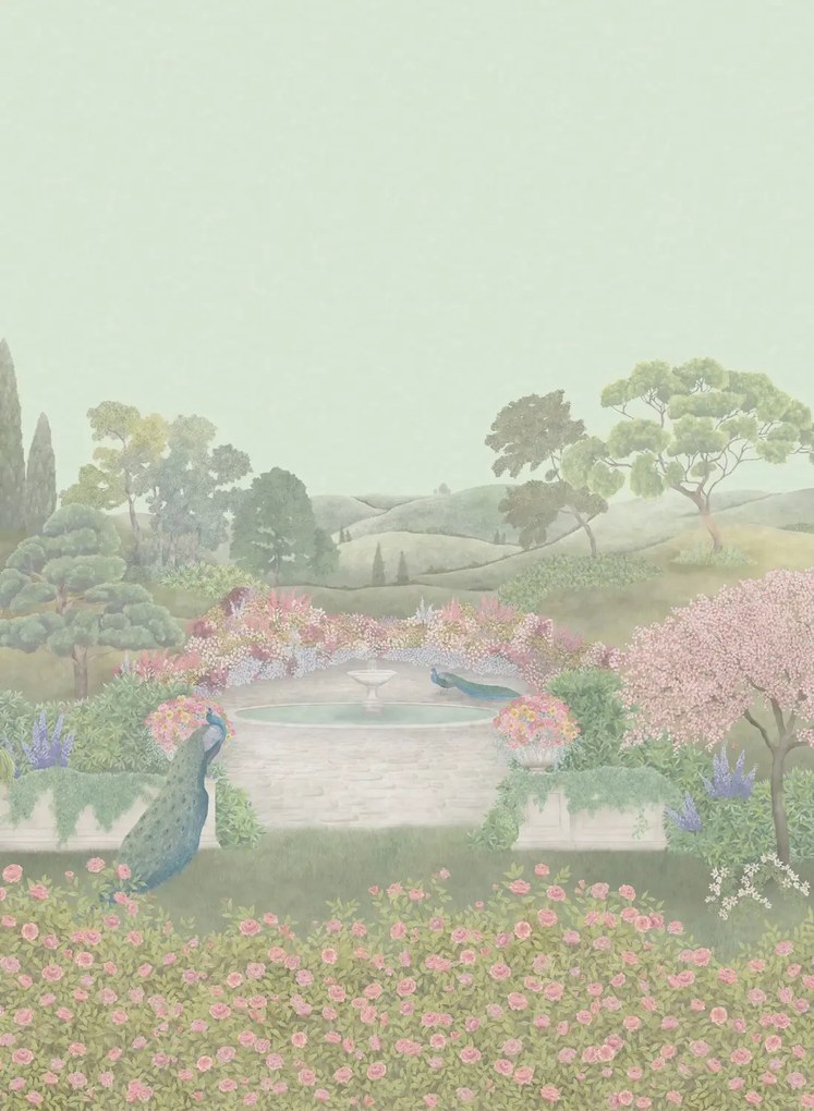 Cole & Son Carta da parati panoramica Idyll - Blush Pearl