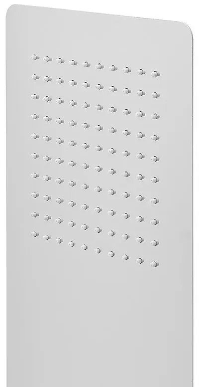 Soffione doccia a sbalzo slim 25x52 cm cromato in acciaio inox