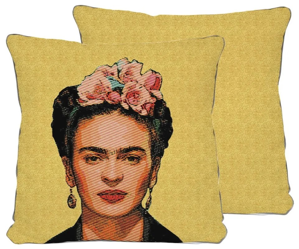 Cuscino giallo , 45 x 45 cm Frida - Madre Selva