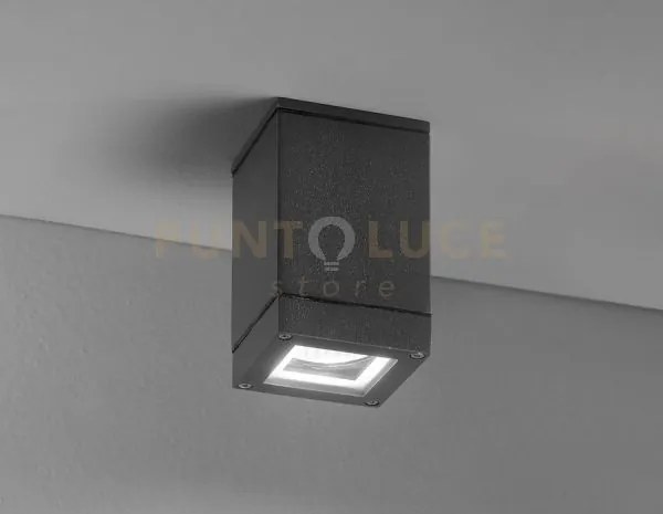 Plafoniera-faretto alluminio colore antracite opaco pendo ip44 1 lu...