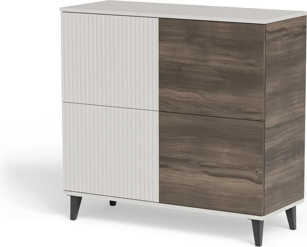 Comò Random 2 KM-2 in cashmere / noce / nero – 100x40x95 cm