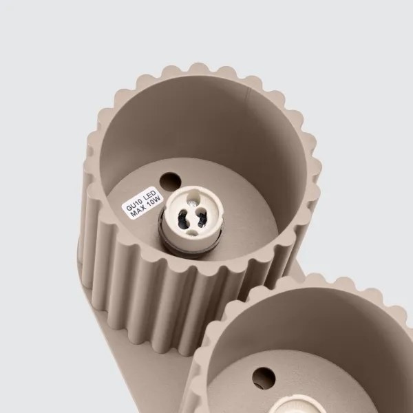 Sollux SL.1815 - Faretto AURA 2xGU10/10W/230V taupe