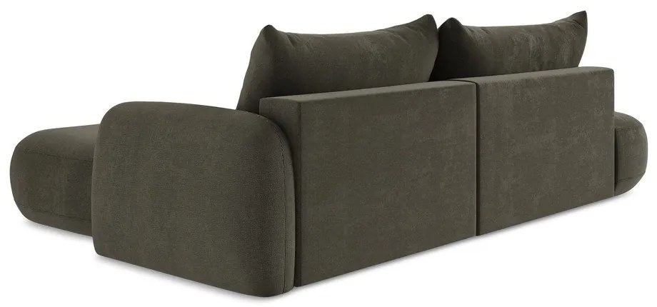 Divano angolare marrone allungabile (con penisola a destra/con chaise lounge) Hale – Makamii