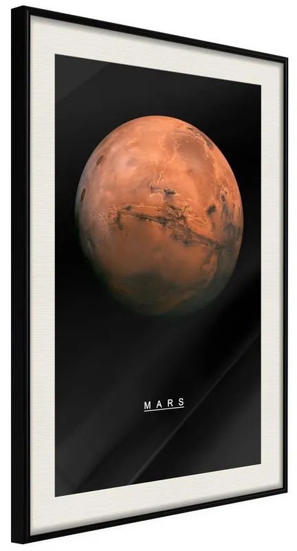 Poster  The Solar System: Mars  Cornice Quadri Cornice nera con pass-partout, Larghezza x Altezza Home decor 40x60