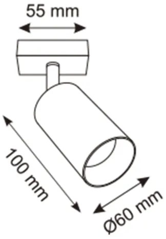 Zuma Line 2211BD-1-BK - Faretto da parete REN 1xGU10/50W/230V nero/grigio