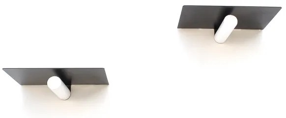 SET 2x Mensola da parete 15x21 cm nero/bianco