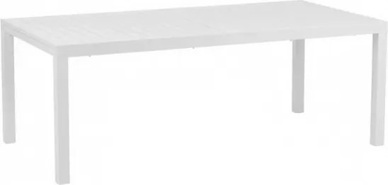 Tavolo In Alluminio Allungabile Da Esterno 100x200-300 Cm Ever Bianco