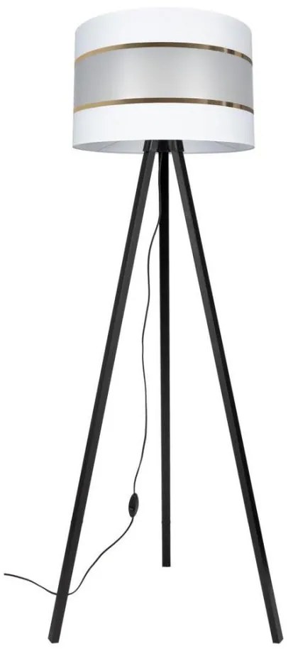 Lampada da terra CORAL 1xE27/60W/230V wenge/bianco/oro