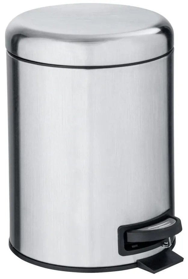 WENKO 22829100 - Cestino LEMAN 17x25 cm in acciaio inossidabile satinato/nero