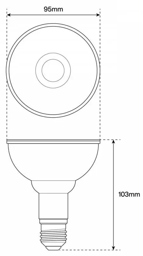 Lampadina Led E27 R80 a faretto 12W Bianco freddo 6400K Aigostar