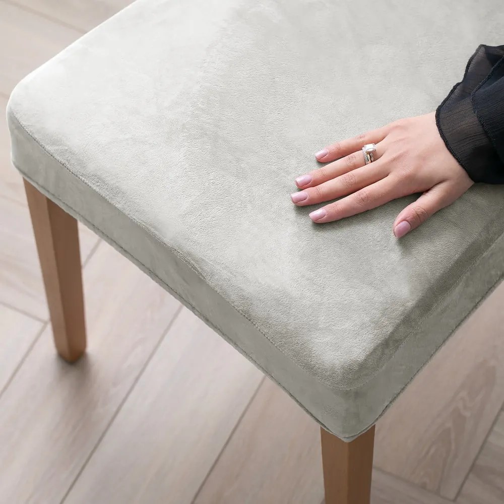 Coprisedia grigio chiaro con rivestimento elastico per sedie 48 cm Sento – Restilo