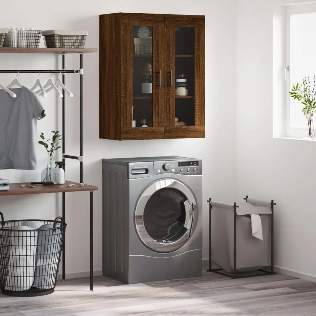 Mobile A Parete Rovere Marrone 69,5x34x90 Cm /