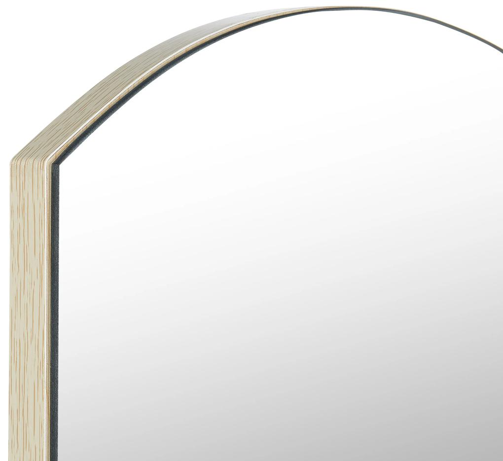 Specchio da terra legno chiaro 35 x 150 cm CHERBOURG Beliani