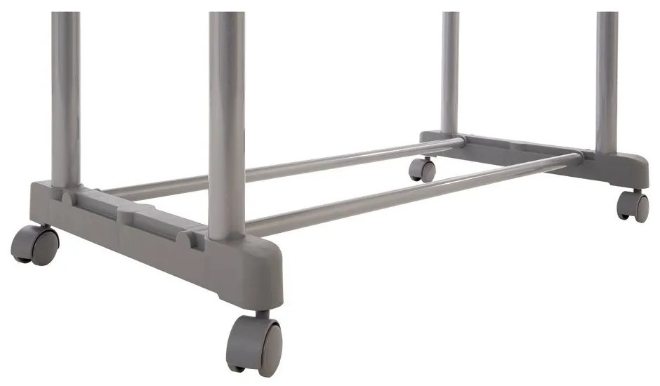 Stand appendiabiti argentato in metallo allungabile/su ruote – Premier Housewares