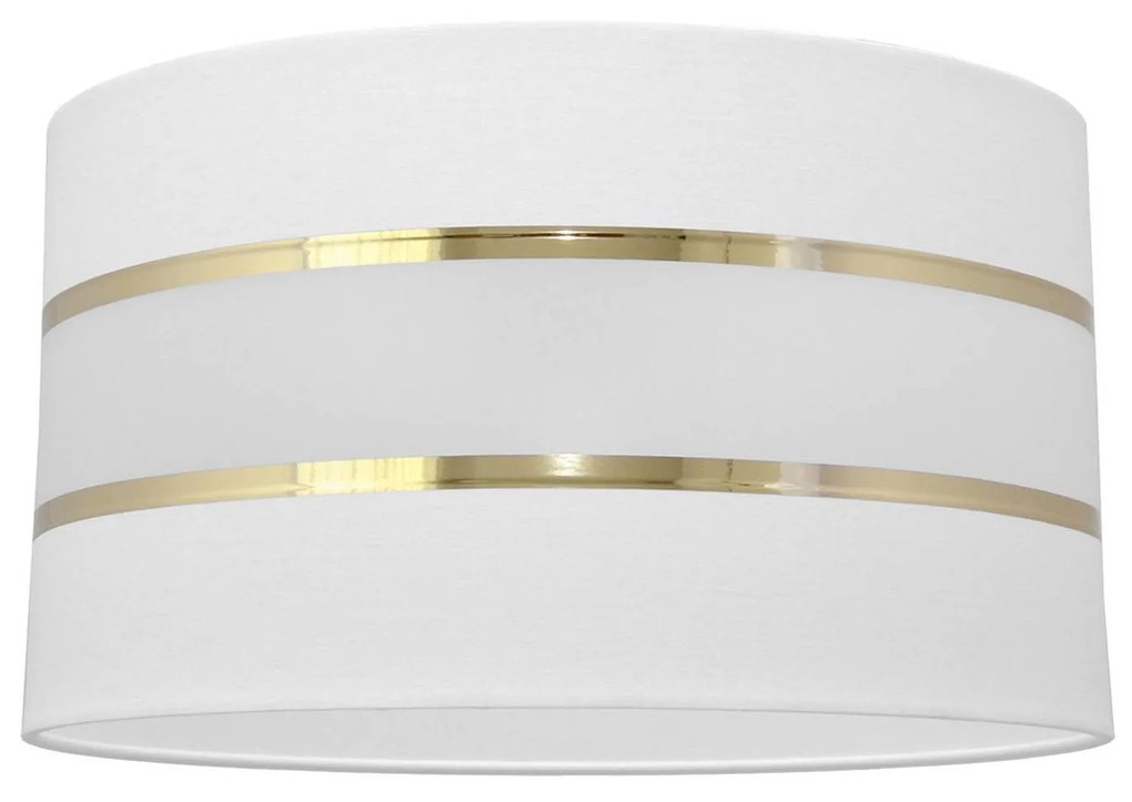 HELAM Paralume Helen E27 Ø35/altezza 20 cm bianco/oro