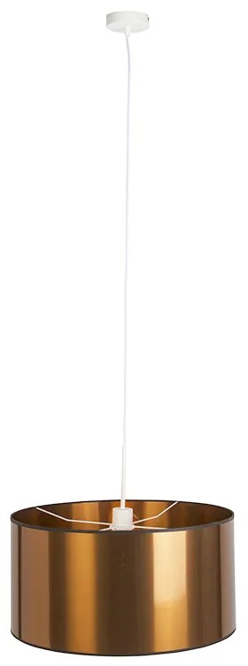 Lampada a sospensione di design bianca con paralume in rame 50 cm - Combi 1