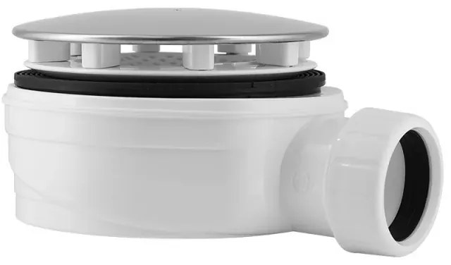 Piletta di scarico sifonata extra slim H51 D90 cm con griglia in acciaio inox