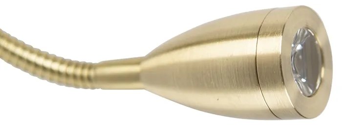 Applique Art Déco oro con paralume grigio - Brescia