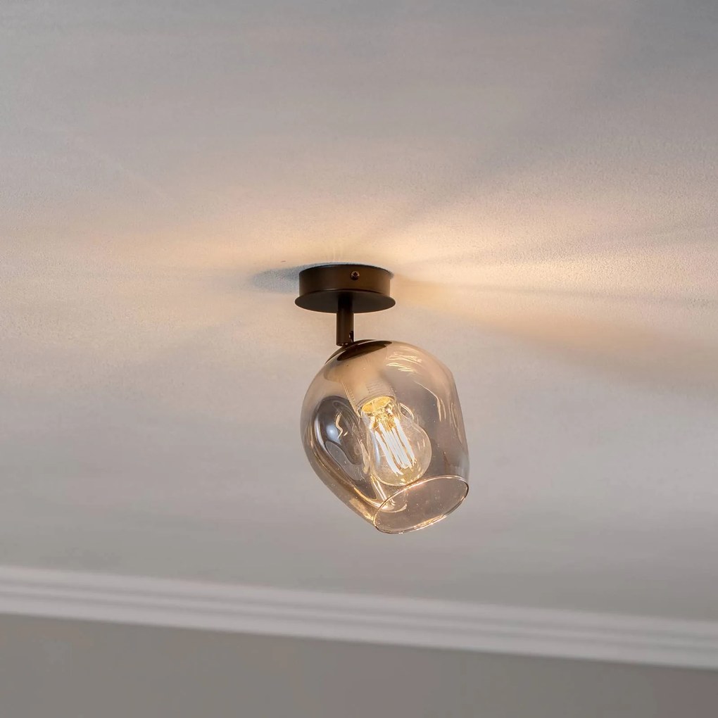 EMIBIG LIGHTING Plafoniera Flow 1 a 1 luce, grafite