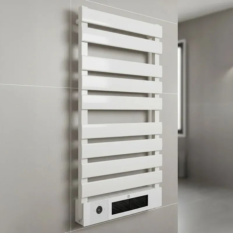 Scaldasalviette elettrico bianco con termoconvettore integrato 500/2000W