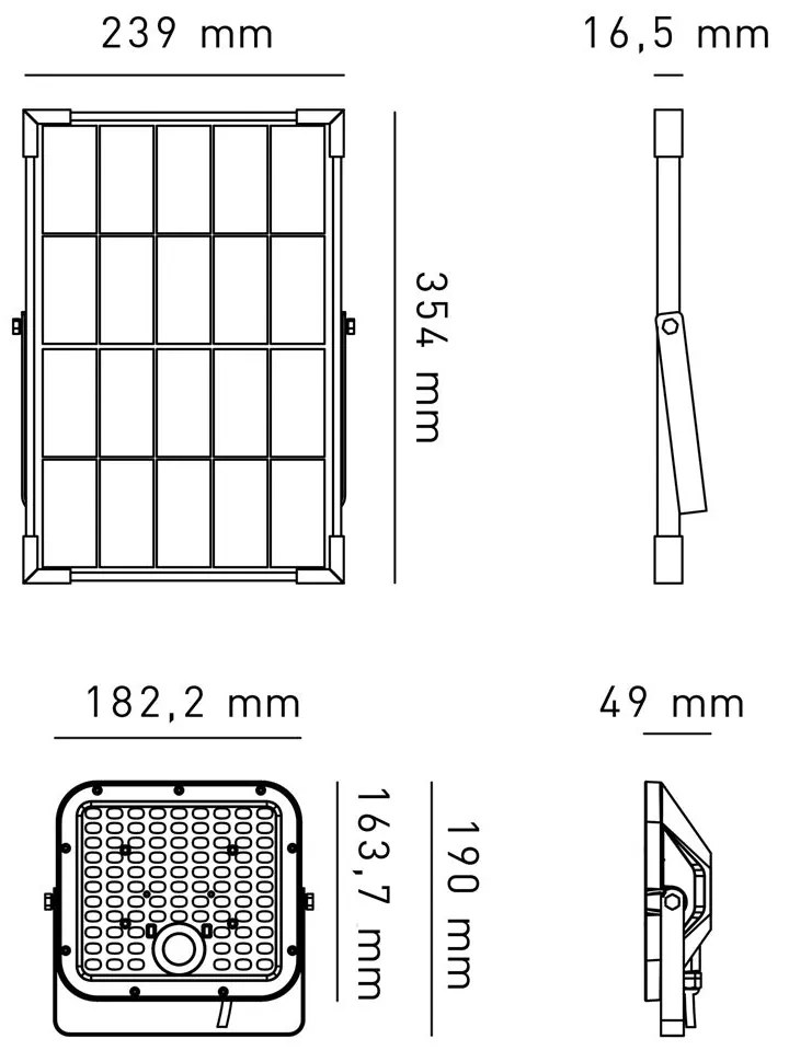 Proiettore Solare ricaricabile LED 10W- 4000K-1100lm IP65 - Batteria Litio
(ULTIMI DISPONIBILI - N°2)