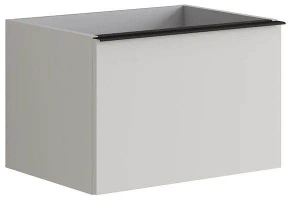 Mobile da bagno sotto lavabo Pixel plain grigio laccato opaco L 60 x H 40 x P 45.5 cm 1 cassetto, lavabo non incluso
