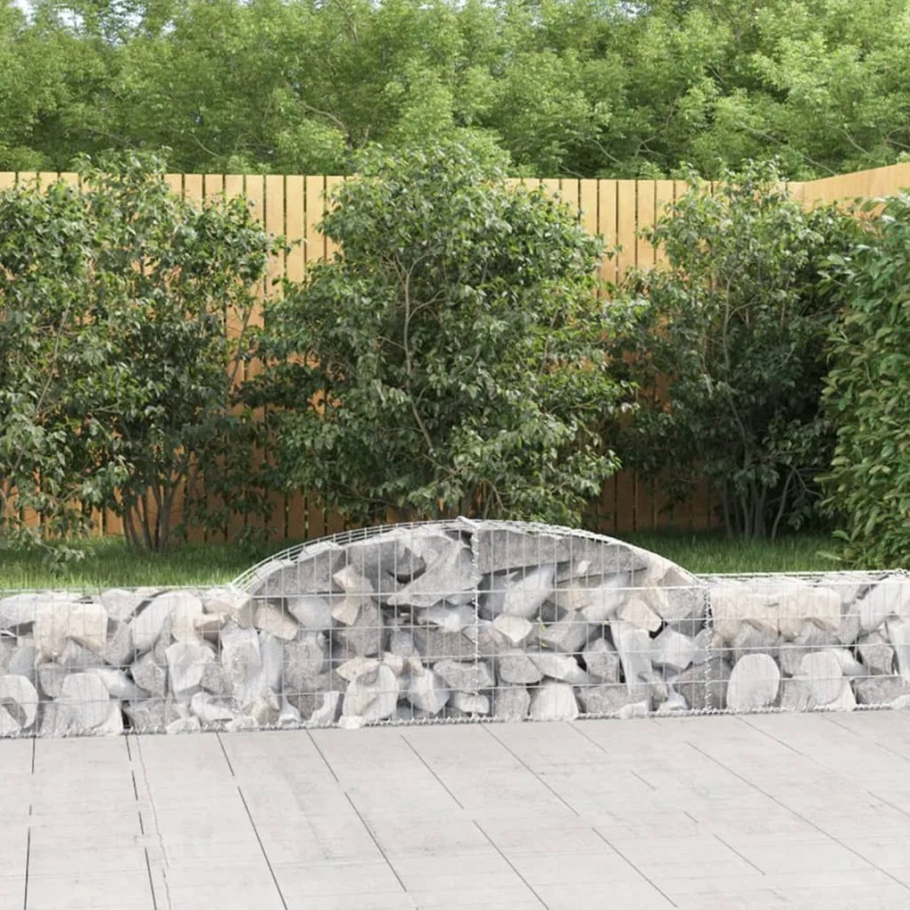Cesti Gabbioni Ad Arco 12 Pz 300x30x40/60 Cm Ferro Zincato /