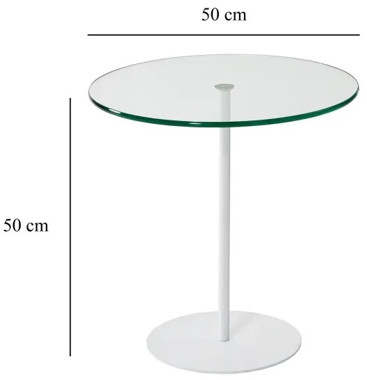 Tavolino CHILL 50x50 cm bianco/limpido