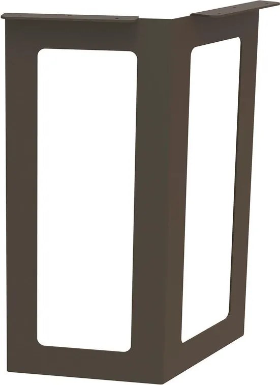 Gamba per mobili STEELMI Boomerang in acciaio bronzo opaco L 30 x P 57 x H 71 cm
