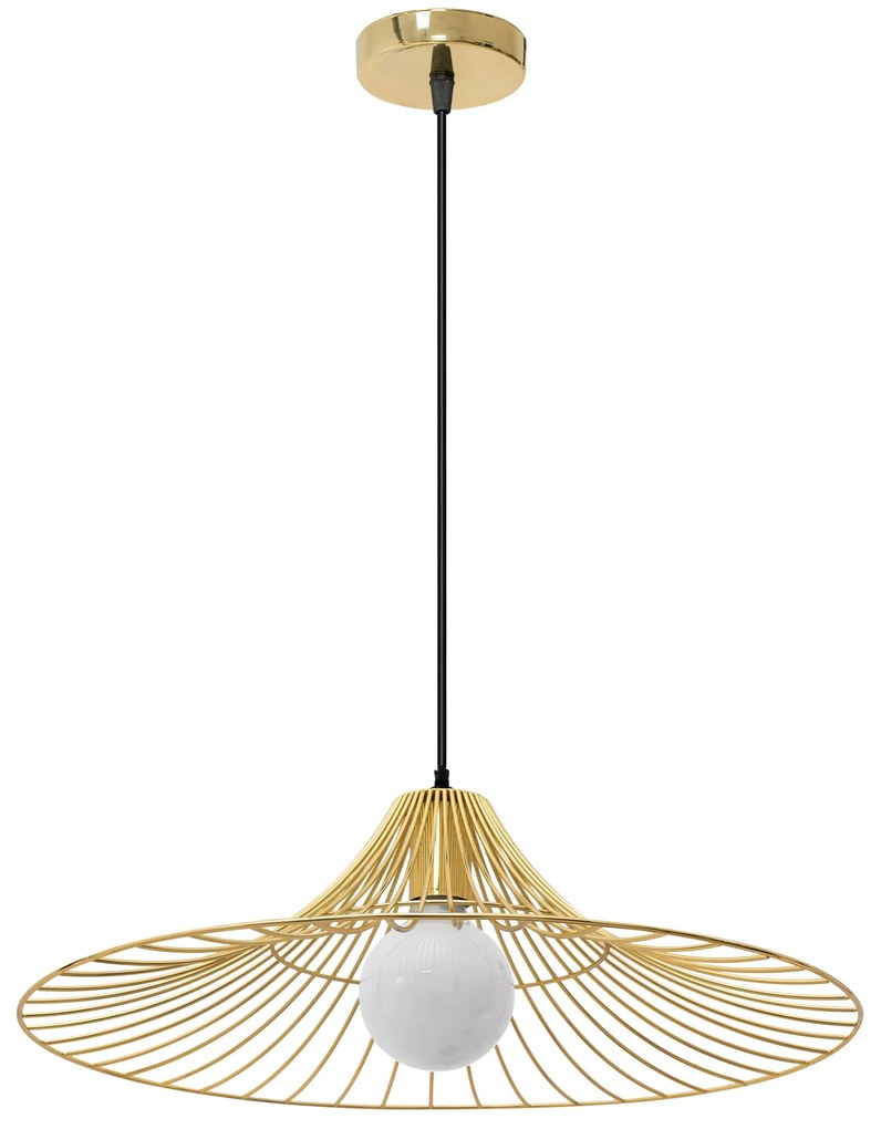 Lampada Da SoffittoPensile Piatto Rotondo Loft Oro APP499-1CP