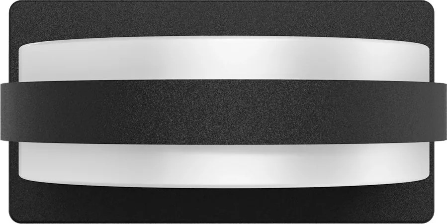 Applique LED 12W Circolare per esterni a Luce Diffusa IP54 Nera Colore Bianco Naturale 4.000K