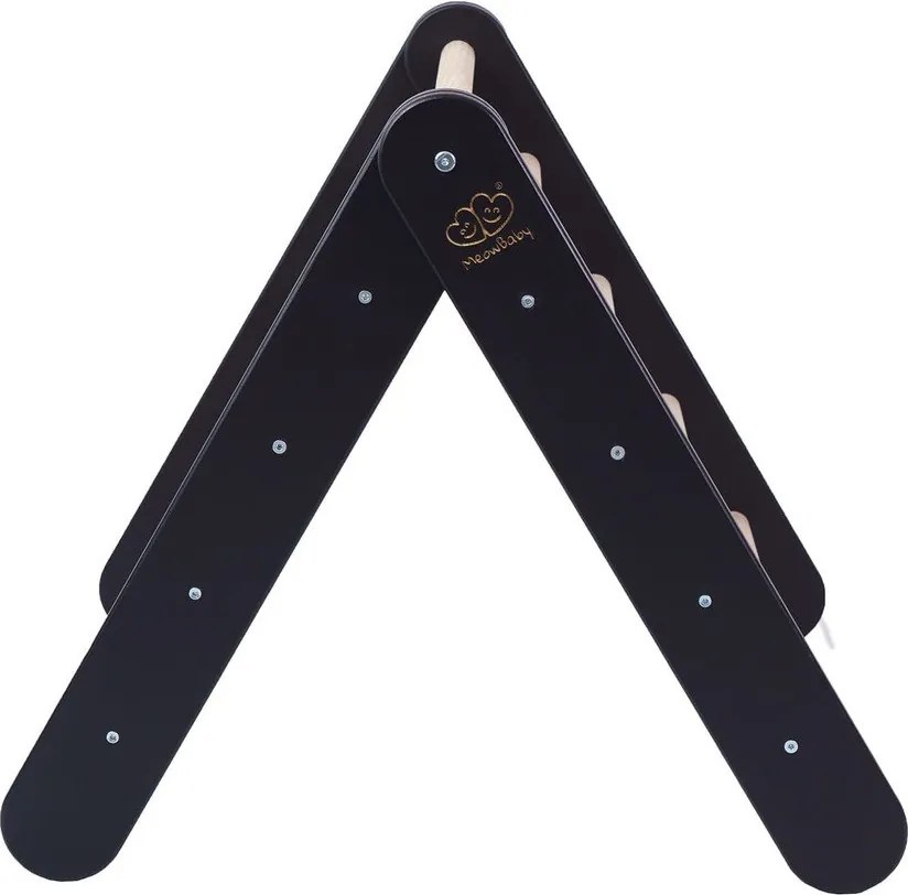 Pikler triangolo montessori nero in pino massiccio 60x60x60 cm Montessori – Meowbaby