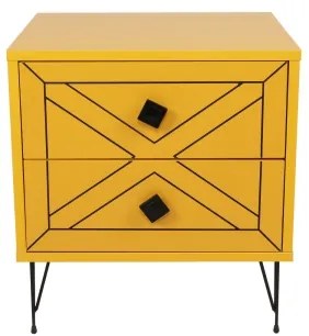 Comodino LUNA 55x50 cm giallo