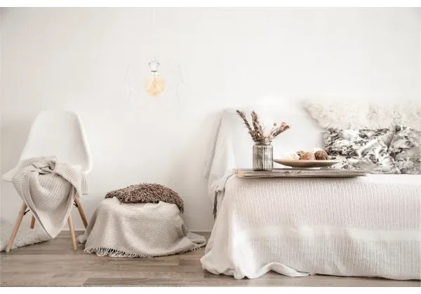 Lampadario a sospensione con filo GALL 1xE27/60W/230V bianco