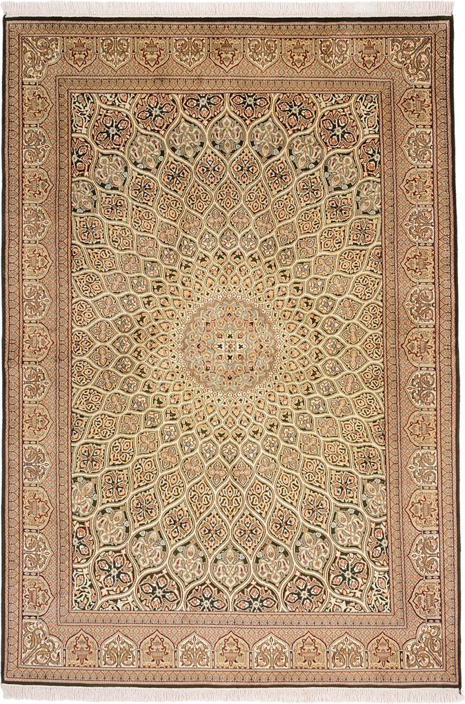 Cashmere Silk Tappeto 150 x 220 (Indian) Annodato A Mano
