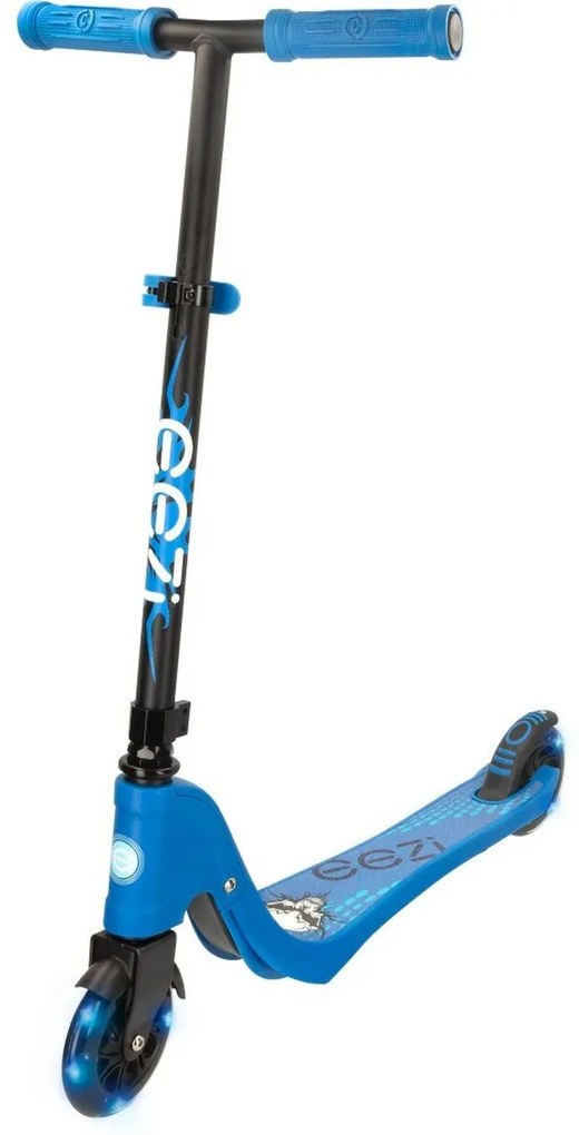 Monopattino Scooter Eezi Azzurro Luci LED