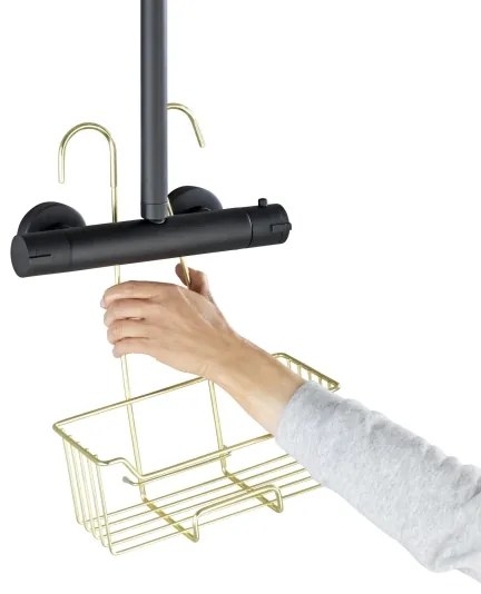 WENKO 25937100 - Cestello doccia MILO 25x36 cm acciaio inox/dorato/trasparente