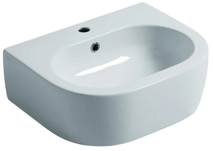 Lavabo sospeso semicerchio Flo H 16.5 x P 40 cm