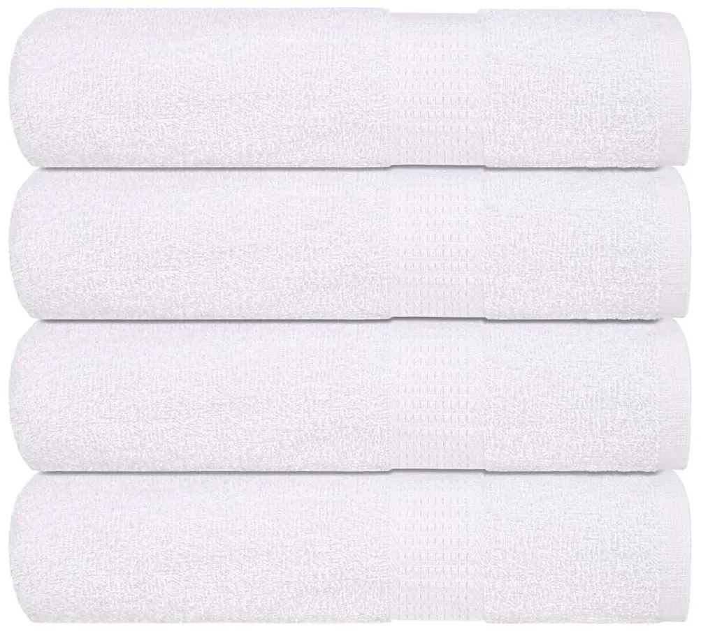 Asciugamani Doccia 4 Pz Bianchi 70x140 Cm 360 G/m² 100% Cotone /