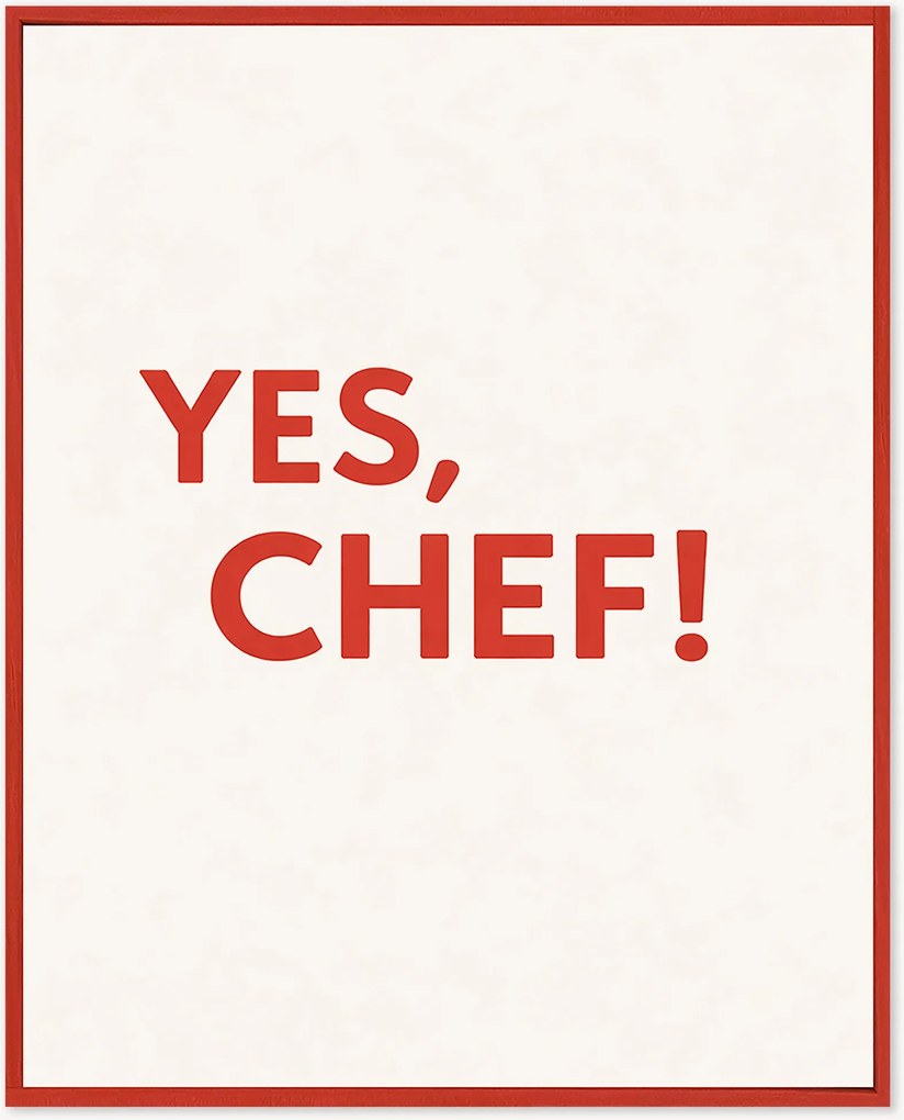 Stampa digitale incorniciata fatta a mano Yes, Chef