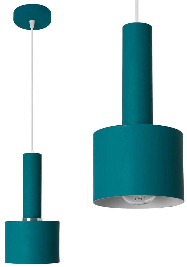 Lampada da soffitto pensile singola OSTI B Verde
