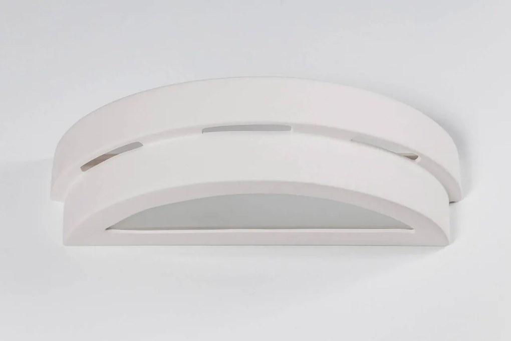 Applique da Parete in Gesso-Ceramico HELIOS E27 Pitturabile da Interno