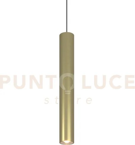 1203 sospensione tonda 1 luce attacco gu10 colore ottone con cavo c...