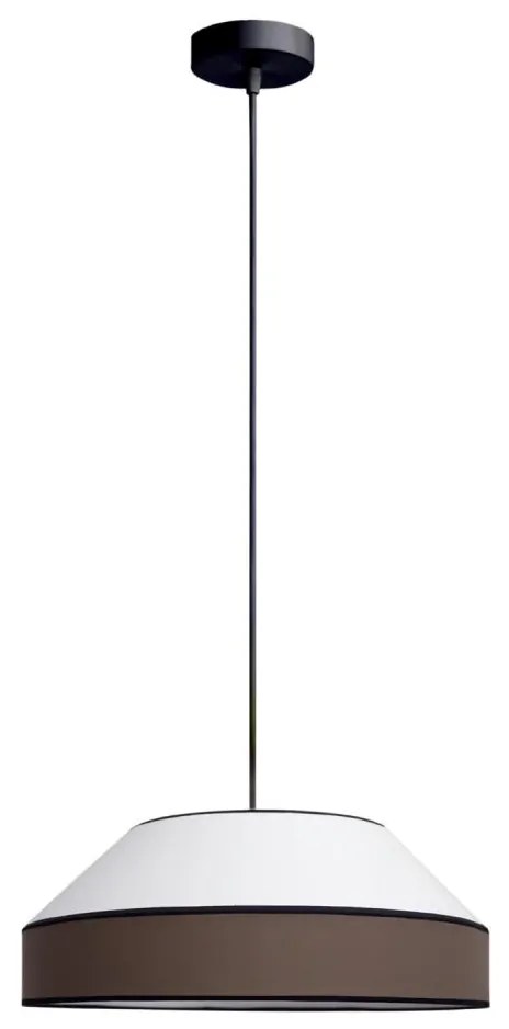 Lampadario a sospensione con filo MANISO 1xE27/60W/230V diametro 45 cm bianco/marrone