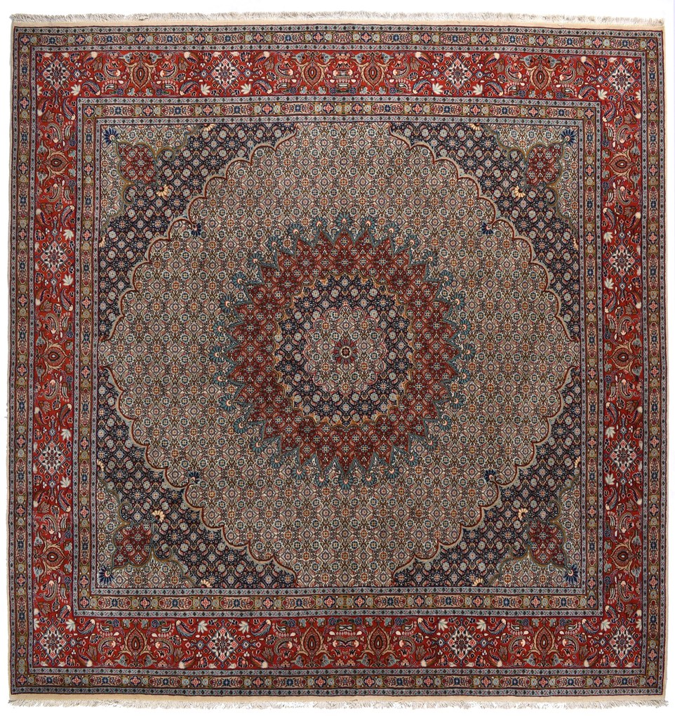 Moud Tappeto 300 x 290 Beige (Iran) Annodato A Mano