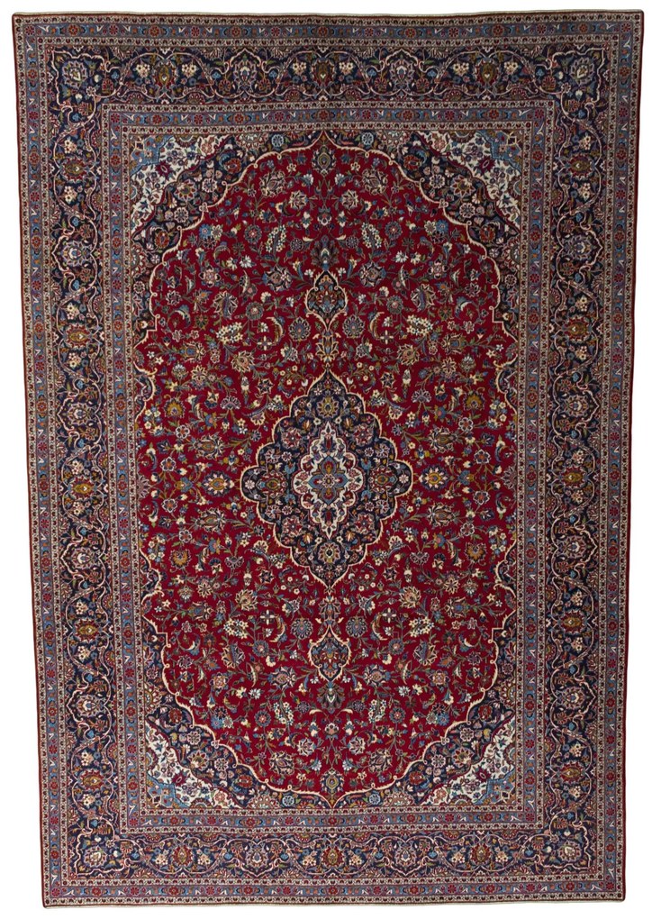 Kashan Tappeto persiano 430 x 290 Rosso (Iran) Annodato A Mano
