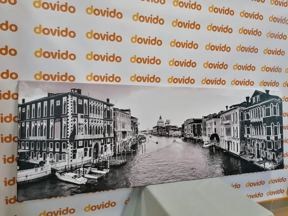 Quadro su tela – Famosi canali di Venezia in bianco e nero